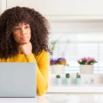 woman researching the differences between endometriosis and fibroids