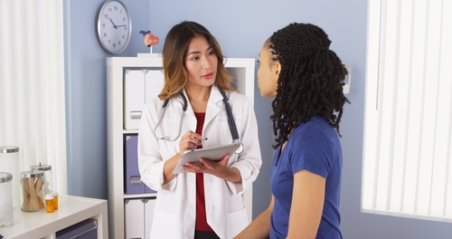 Doctor and Patient Discussing Fibroid Treatment