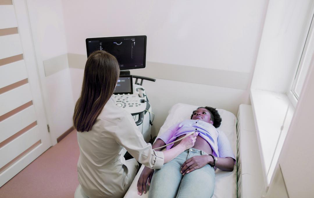 Common Questions About The Detection Of Fibroids 3 Woman getting an ultrasound done to detect presence of fibroids.