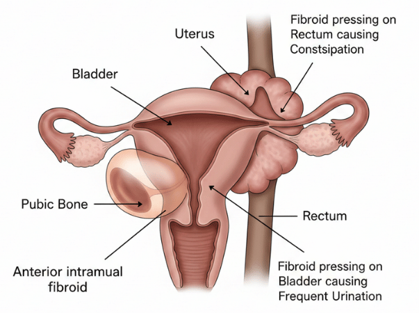Why Do Fibroids Cause Bowel Or Bladder Issues? 2 How Uterine Fibroid Pressure Disrupts Urinary and Digestive Function
