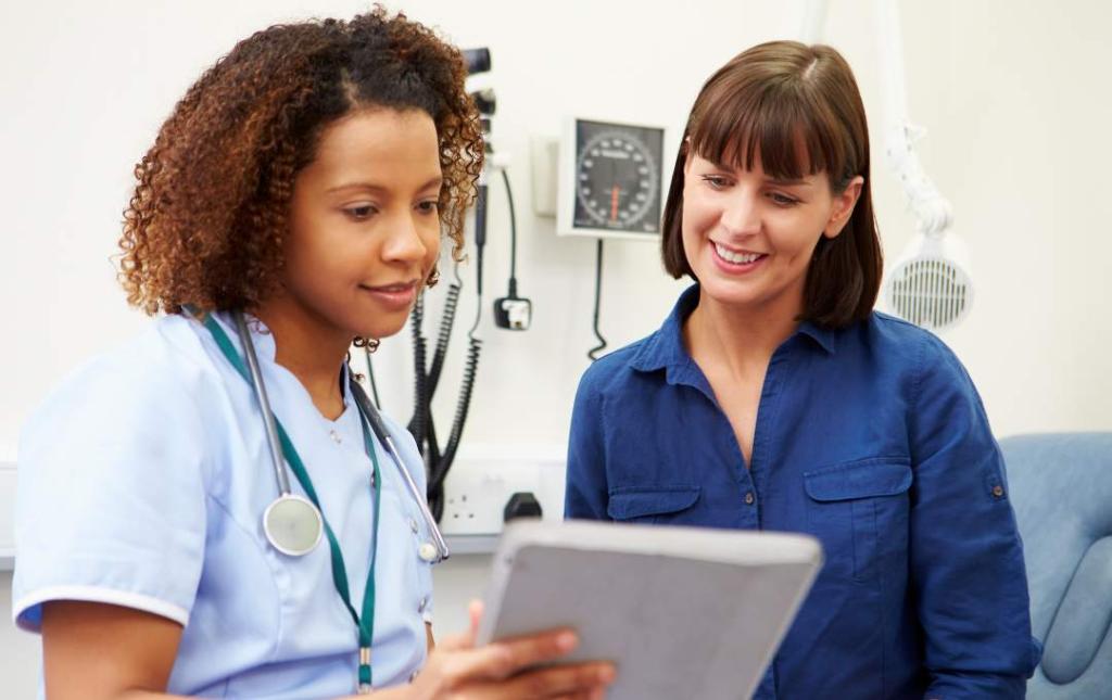 Doctor Explaining Second Opinion for Fibroid Treatment to Patient