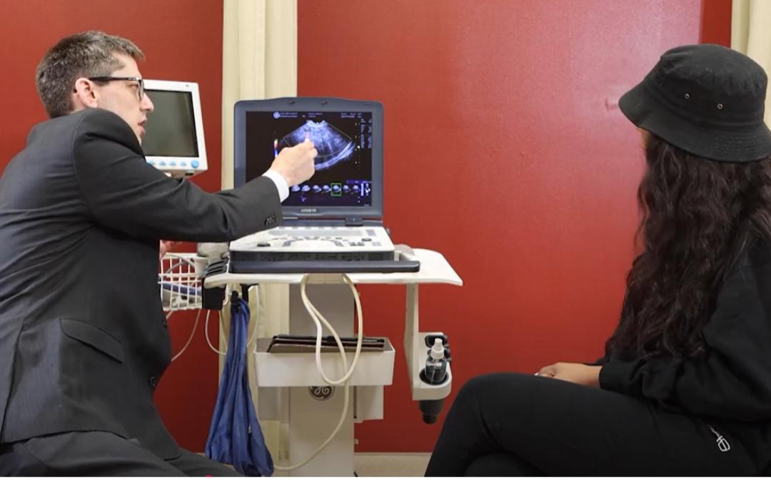 Uterine Fibroid Diagnosis 1 Dr. White at USA Fibroid Centers showing ultrasound of fibroids