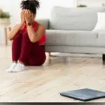Woman after seeing weight gain from fibroids