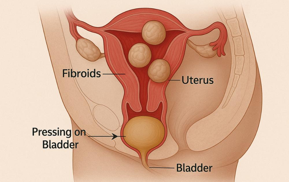 Fibroids pressing on bladder causing frequent urination
