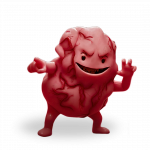 Filbert the Fibroid Pointing at Symptoms